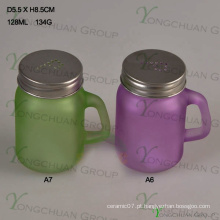 Color Nin S / P tampa Mini Jar Clear com alça de vidro Mason Jars para venda
